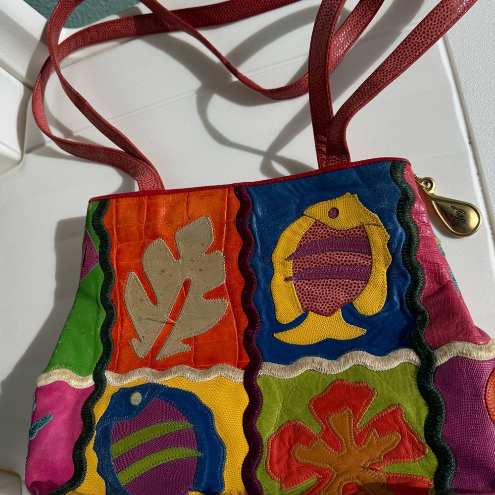 Colorful Patchwork Shoulder Bag - image 1